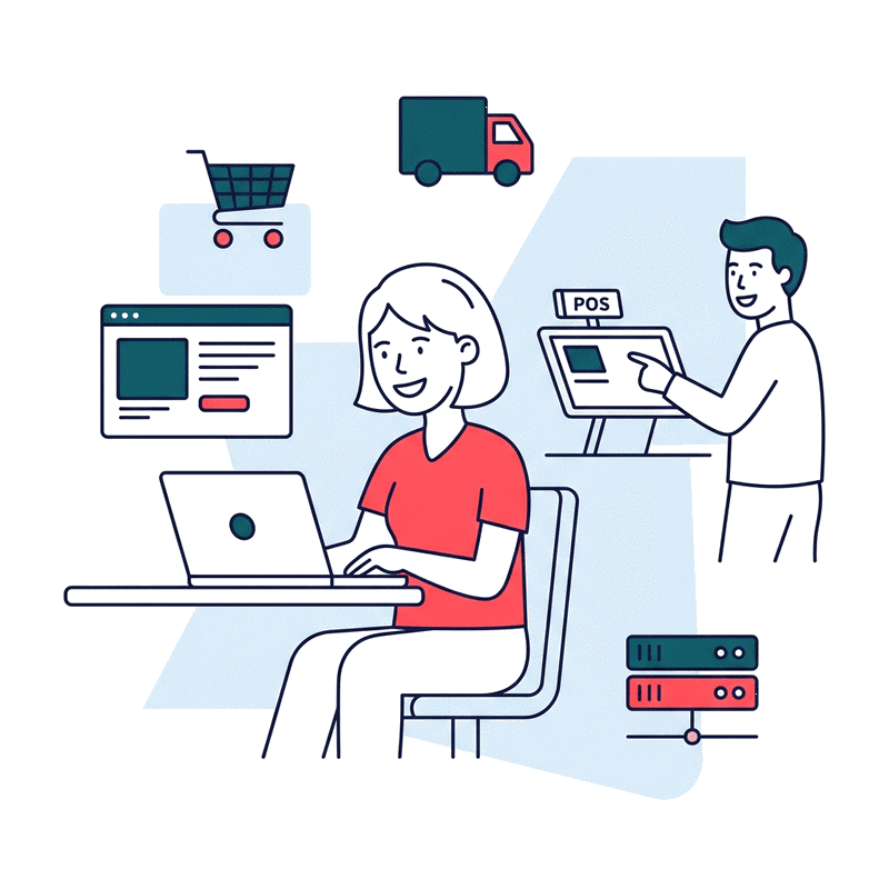 ElintOm Omnichannel flow diagram