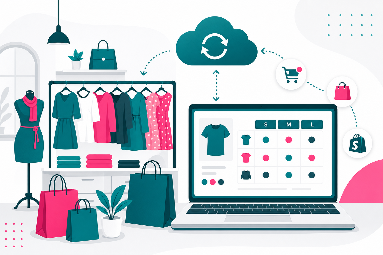 Apparel retail inventory and omnichannel stock management dashboard