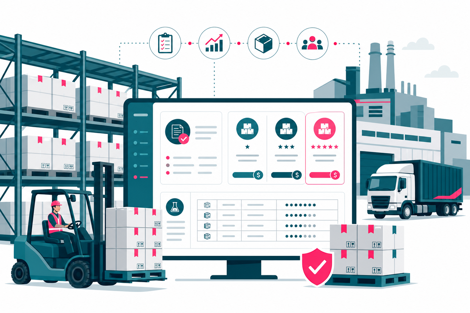 Industrial B2B bulk orders, warehouse routing and batch tracking with ElintOm Software