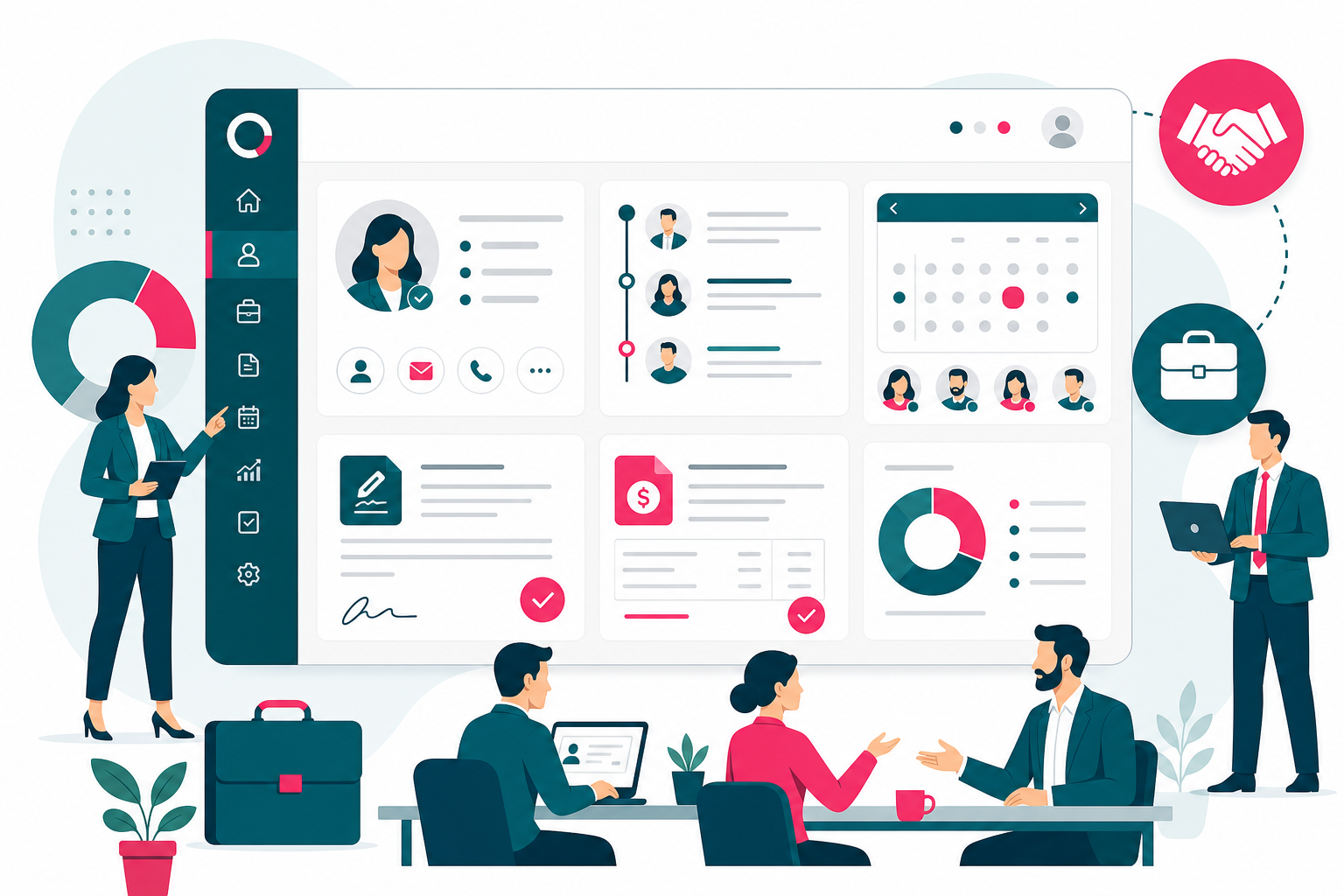Service provider client management, contract billing and team scheduling with ElintOm Software