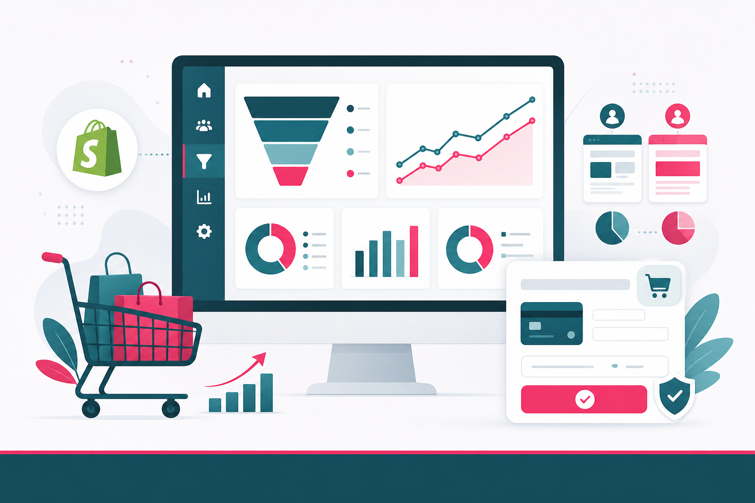 Shopify conversion rate optimization analytics dashboard