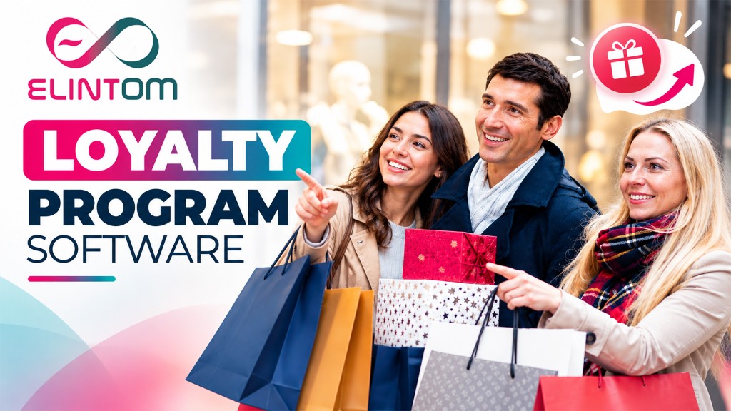 ElintOm loyalty program software for a small shop, with shoppers and gift rewards